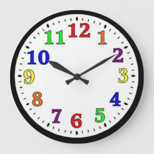 Farbenfrohe Kinder Große Wanduhr