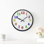 Farbenfrohe Kinder Große Wanduhr (Zuhause)