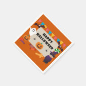 Farbenfrohe Kinder Kostüm Halloween-Party Serviette (Ecke)