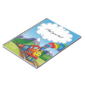 Farbenfrohe Kinder-Notebook - Cartoon Bahnübergang Notizblock (Linke Seite)