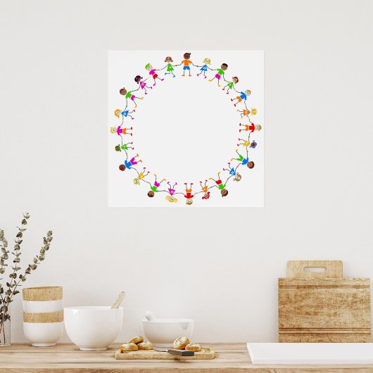 Farbenfrohe Kinder Poster (Küche)