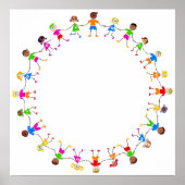 Farbenfrohe Kinder Poster (Vorne)