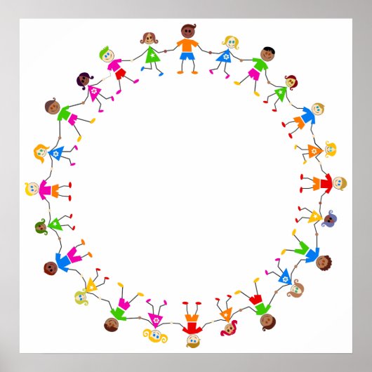 Farbenfrohe Kinder Poster (Vorne)