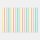 Farbenfrohe Kinder Sonnenstreifen glücklich Geburt Geschenkpapier Set (Vorderseite 3)