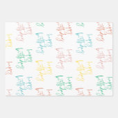 Farbenfrohe Kinder Sonnenstreifen glücklich Geburt Geschenkpapier Set (Vorderseite 2)