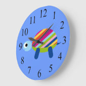 Farbenfrohe Kinder Turtle Clock Große Wanduhr (Winkel)