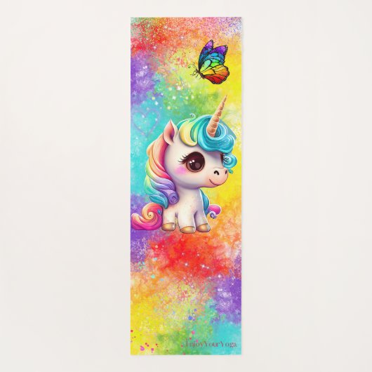Farbenfrohe Kinder Yogamatte (Rückseite)