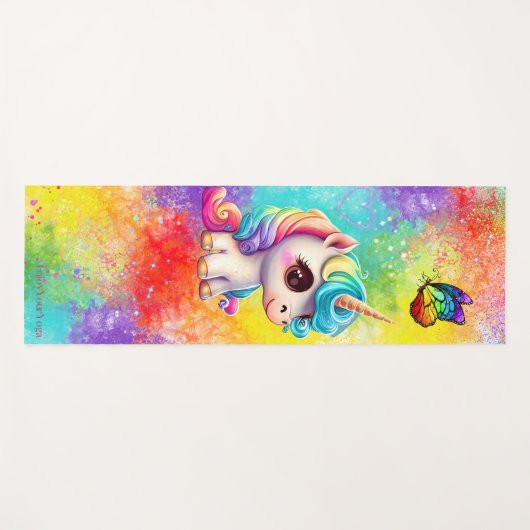 Farbenfrohe Kinder Yogamatte (Vorderseite (Horizontal))