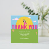 Farbenfrohe Kinder zum Geburtstag Danke Karte (Stehend Vorderseite)