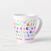 Farbenfrohe Kinderbriefe, Zahlen und Schulmaterial Milchtasse (Rechte Ecke)