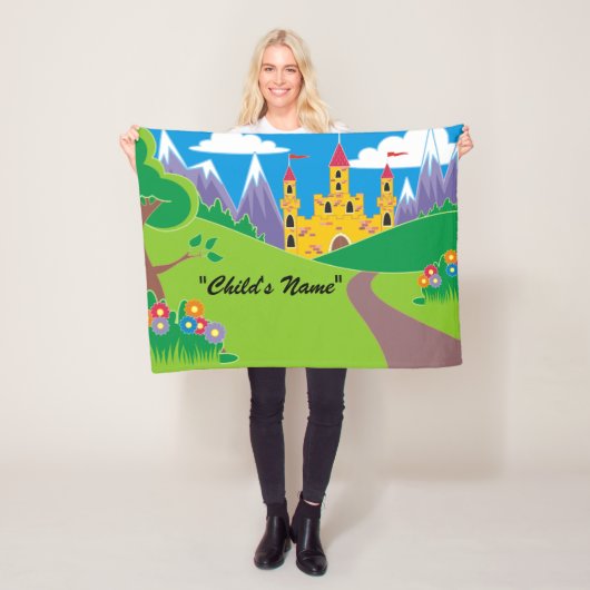 Farbenfrohe KinderBurg Design Fleece Blanket (Beispiel)