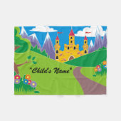 Farbenfrohe KinderBurg Design Fleece Blanket (Vorderseite (Horizontal))