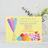 Farbenfrohe Kindergeburtstag-Einladung Einladung (Stehend Vorderseite)