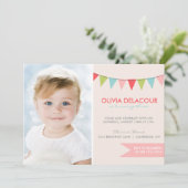 Farbenfrohe Kindergeburtstag-Party Einladung (Stehend Vorderseite)