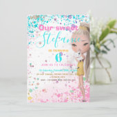 Farbenfrohe Kindergeburtstag Party Einladung (Stehend Vorderseite)