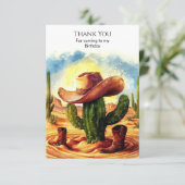 Farbenfrohe Kindermädchen Geburtstag Dankeskarte (Stehend Vorderseite)