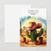 Farbenfrohe Kindermädchen Geburtstag Dankeskarte (Vorne/Hinten)