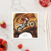 Farbenfrohe Kindermotorrad zum Geburtstag Serviette (Beispiel)