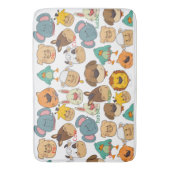 Farbenfrohe Kindersafari-Muster Tierzuchtzone Badematte (Vorderseite Vertikal)