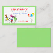 Farbenfrohe Kinderspieldatenkarte Telefonnummerkarte (Vorne/Hinten)