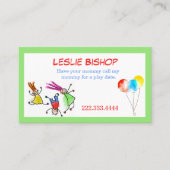 Farbenfrohe Kinderspieldatenkarte Telefonnummerkarte (Vorderseite)