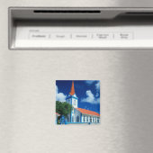 Farbenfrohe Kirche auf der Insel Tahaa Magnet (In Situ (Geschirrspüler))