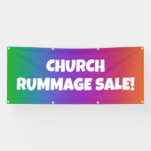 Farbenfrohe Kirche Rummage Sale Banner (Horizontal)