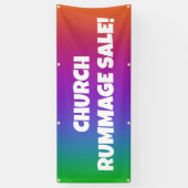 Farbenfrohe Kirche Rummage Sale Banner (Vertikal)
