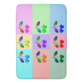 Farbenfrohe Kirchen - Pop Art Badematte (Vorderseite Vertikal)