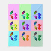 Farbenfrohe Kirchen - Pop Art Fleecedecke (Vorderseite)