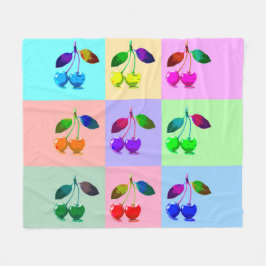 Farbenfrohe Kirchen - Pop Art Fleecedecke