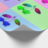 Farbenfrohe Kirchen - Pop Art Geschenkpapier (Ecke)