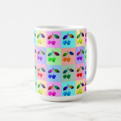Farbenfrohe Kirchen - Pop Art Kaffeetasse (VorderseiteRechts)