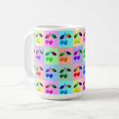 Farbenfrohe Kirchen - Pop Art Kaffeetasse (Vorderseite Links)