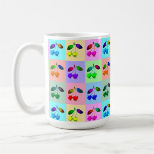 Farbenfrohe Kirchen - Pop Art Kaffeetasse