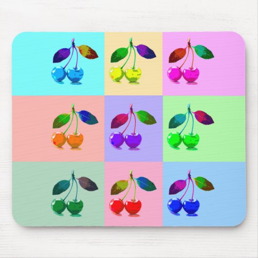 Farbenfrohe Kirchen - Pop Art Mousepad (Vorne)