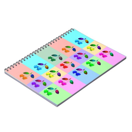 Farbenfrohe Kirchen - Pop Art Notizblock (Linke Seite)