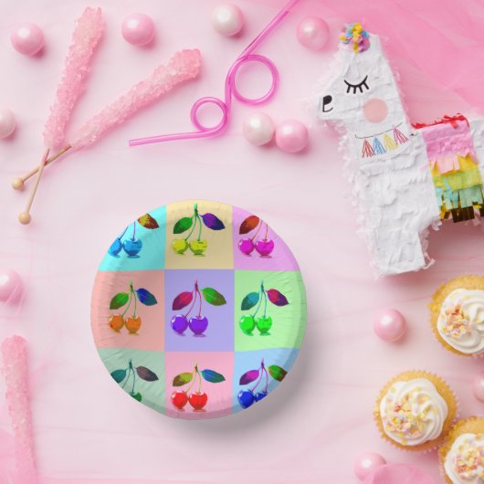 Farbenfrohe Kirchen - Pop Art Pappteller (Party)