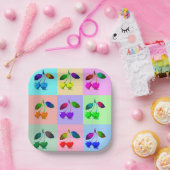 Farbenfrohe Kirchen - Pop Art Pappteller (Party)