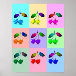 Farbenfrohe Kirchen - Pop Art Poster