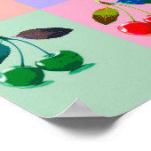 Farbenfrohe Kirchen - Pop Art Poster (Ecke)
