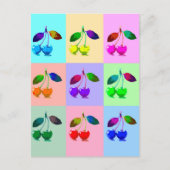 Farbenfrohe Kirchen - Pop Art Postkarte (Vorderseite)