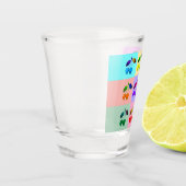 Farbenfrohe Kirchen - Pop Art Schnapsglas (Links)