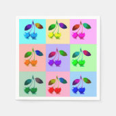 Farbenfrohe Kirchen - Pop Art Serviette (Vorderseite)