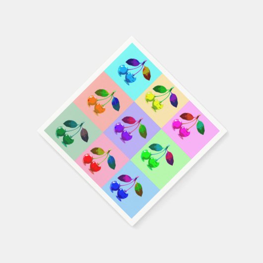 Farbenfrohe Kirchen - Pop Art Serviette (Ecke)