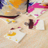 Farbenfrohe Kiss Postkarte Puzzle (Seite)