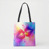 Farbenfrohe Kiss Splash Design Tasche (Vorderseite)