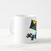 Farbenfrohe Kite-Kaffee-Tasse Kaffeetasse (Vorderseite Links)