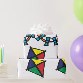 Farbenfrohe Kite Wrapping Paper Geschenkpapier