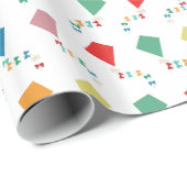 Farbenfrohe Kites Geschenkpapier (Rolleneckpunkt)